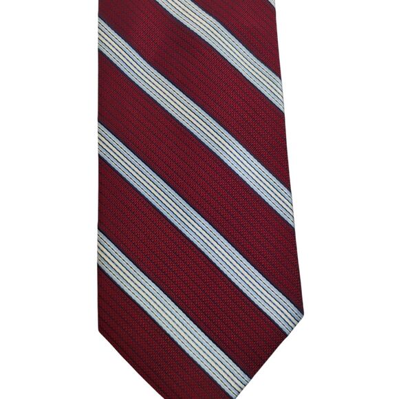 Brooks Brothers Red and Blue Silk Striped Tie 59 inches - Picture 8 of 11
